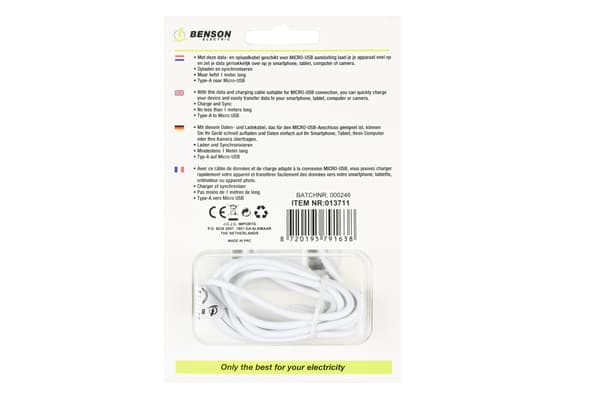 USB micro-USB kabel 1 m