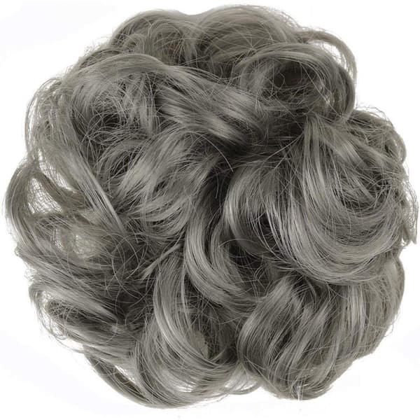 Scrunchie Hair Extensions / Hårbånd / Hårknute - Grå