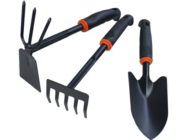 Trädgårdsverktyg 6-delar - Spade, räfsa, hacka m.m.