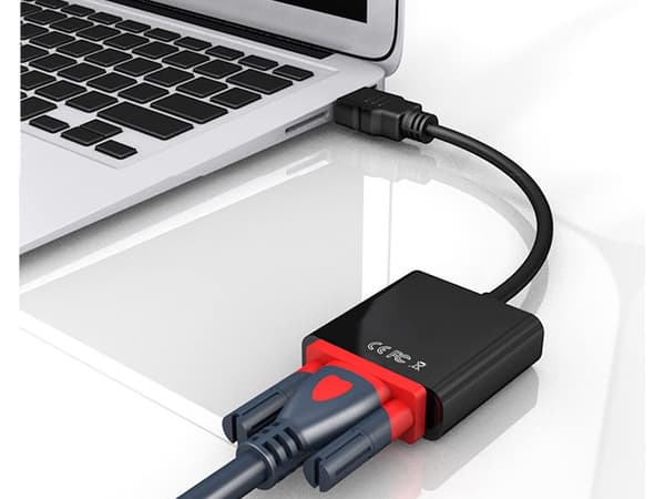 Sovitin HDMI-VGA - Musta muunnoskaapeli