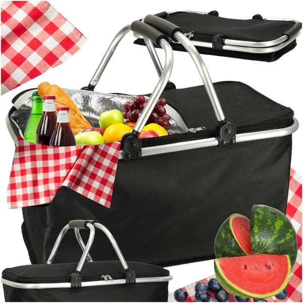 Sammenklappelig picnickurv med isolering