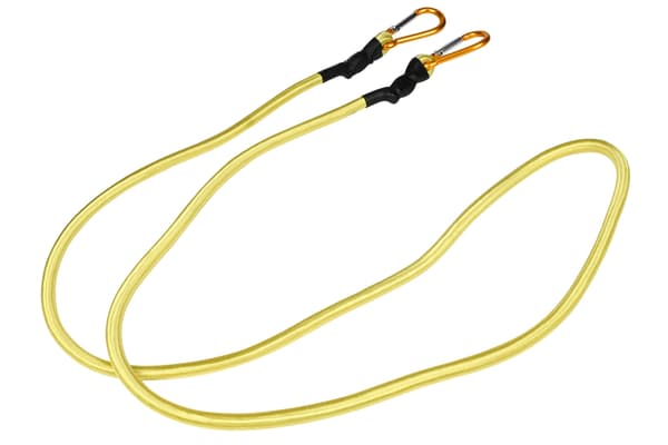 Elastisk snor rund 180 cm med karabinhage