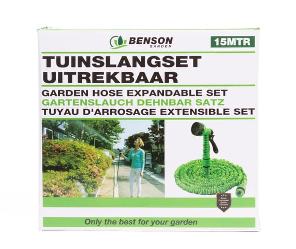 Hageslange 15 m utvidbar