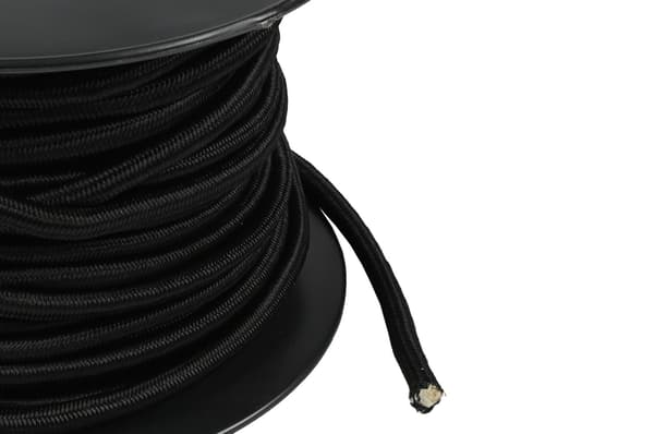 Elastiksnor på rulle 6 mm 25 m sort