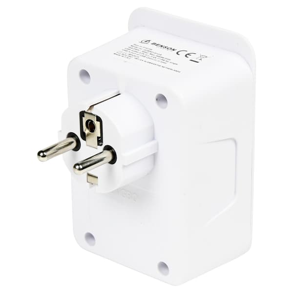 Stikkontakt med 2 USB-A og 2 USB-C