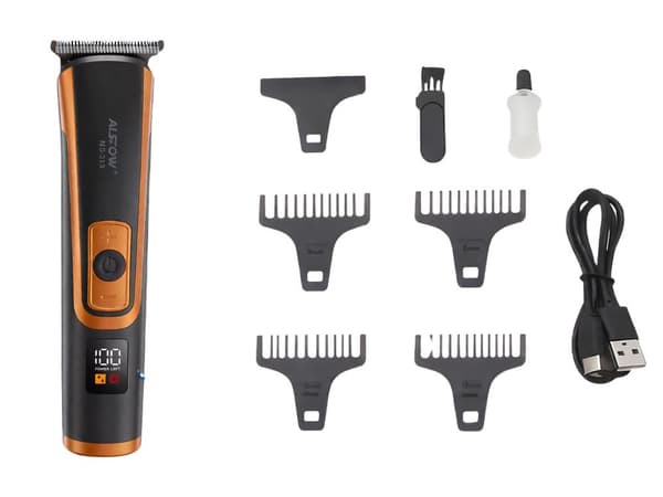Skægtrimmer hårklipper USB med tilbehør