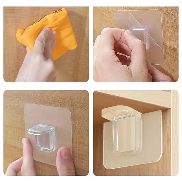 Hyllykiinnike Itsekiinnittyvä - Hyllypidike - 24-Pack