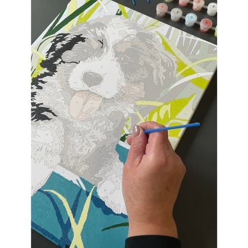 Mal Efter Tal Kit - 40x30cm - Hund