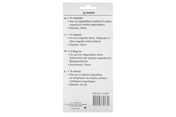 Magnet 30 mm 10 st svart