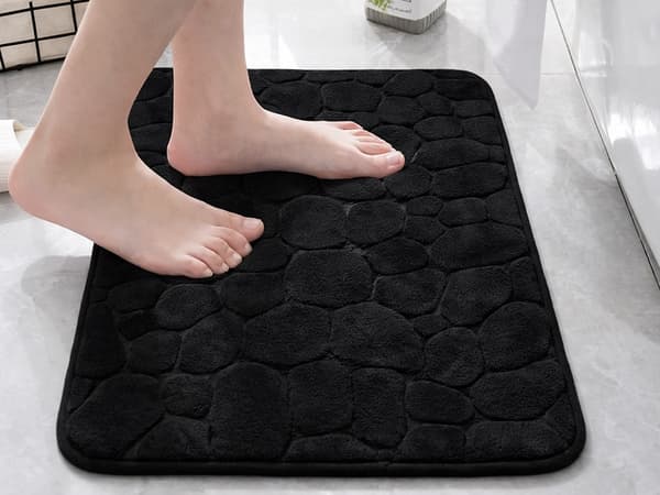 Badeværelsesmåtte skridsikker blød 80 x 50 cm