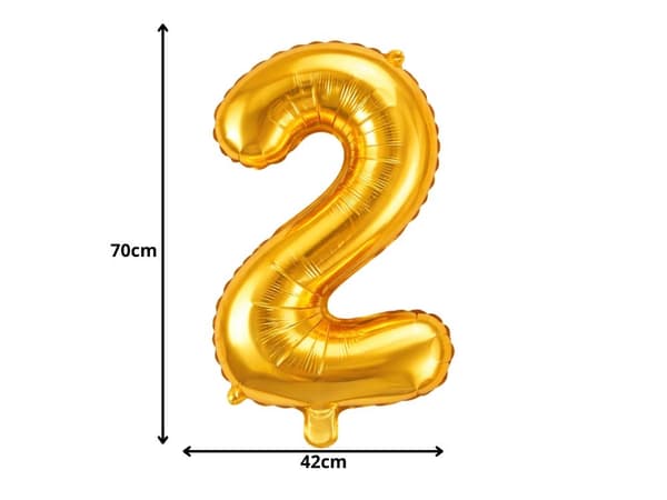 Folioilmapallo numero kulta 66 cm