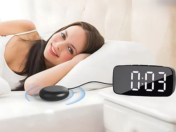 Digital väckarklocka - Med vibrationsplatta och LED-display