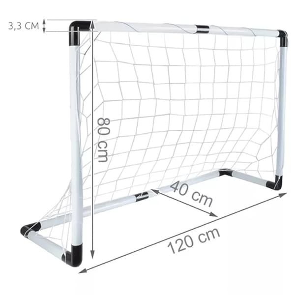 Fodboldmål til Børn - Med Bold & Pumpe - 2-Pack