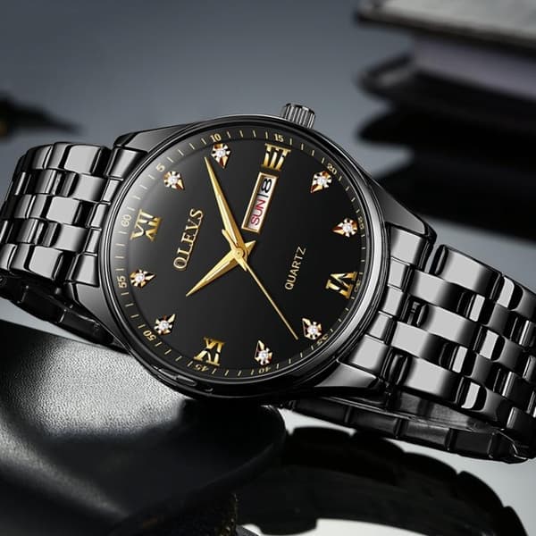 Quartz Ur / Armbåndsur - Vandtæt – Sort