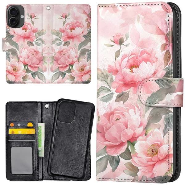 iPhone 16 - Lommebok Deksel Flowers