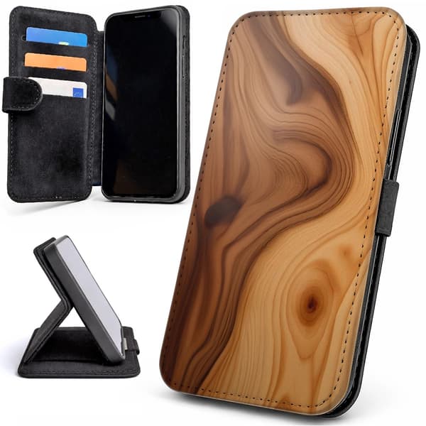 Lommebok Deksel / Mobildeksel til iPhone 12 / 12 Pro - Wood