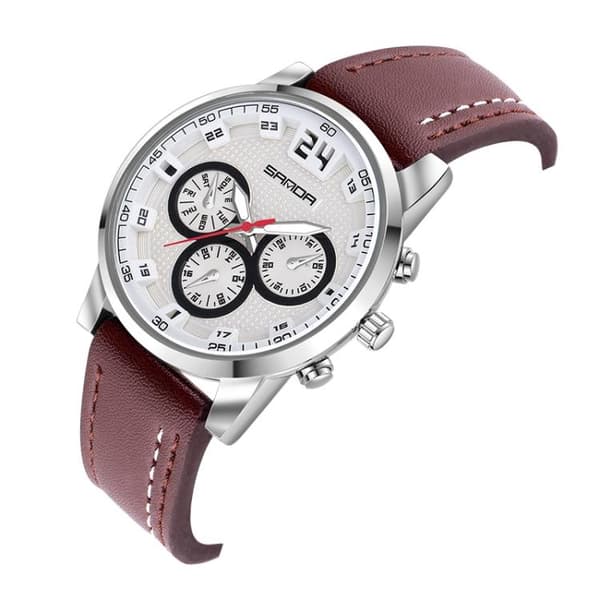 Quartz Ur / Armbåndsur - Brun/Sølv