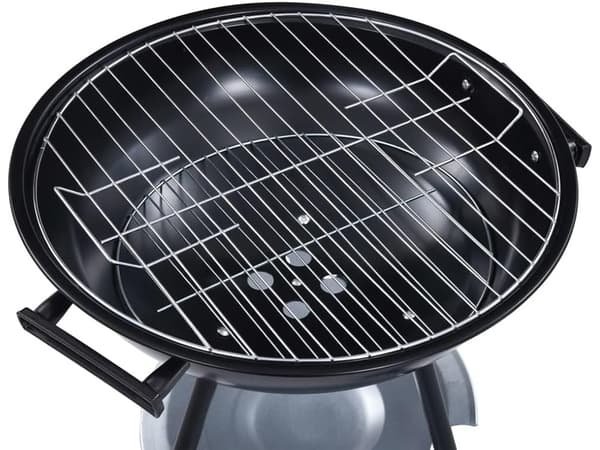 Träkol trädgårdsbrikett grillhjul runt lock låsbart bärbart