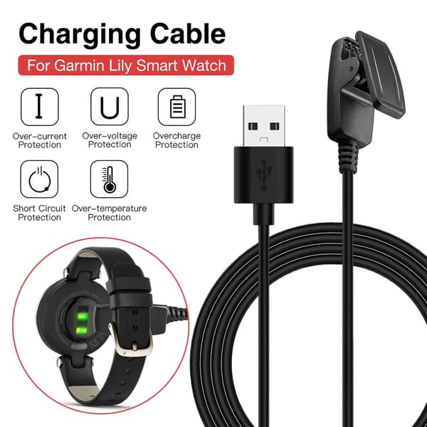 Lader kompatibel med Garmin - Forerunner, Vivomove, Approach