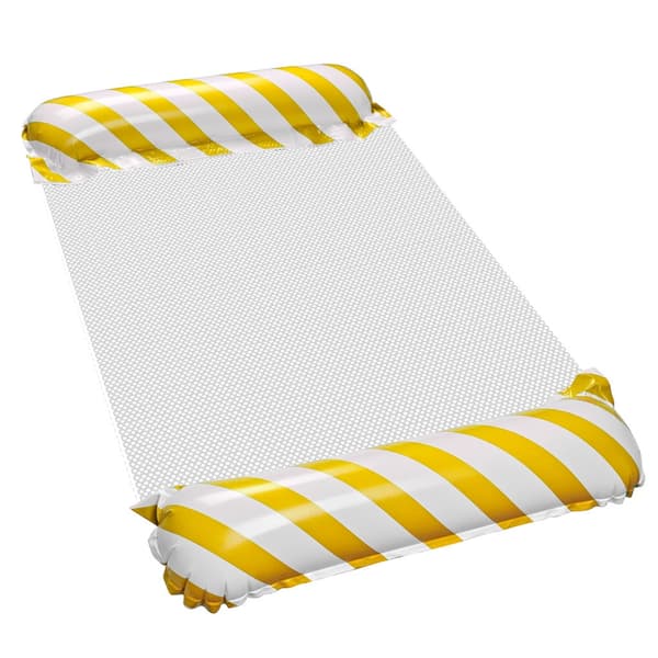 Poolmadrass med Nät - Yellow