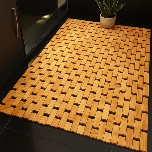 Kylpyhuonematto Bambu - 80x50 cm