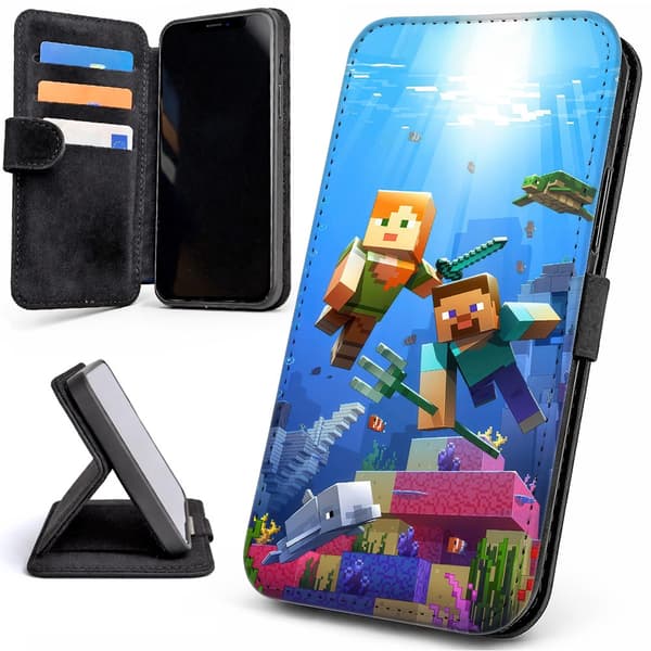 Lommebok Deksel / Mobildeksel til iPhone 17 Pro - Minecraft