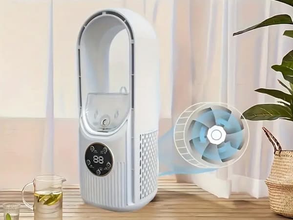 Tårnventilator - Bladløs ventilator med luftfugter