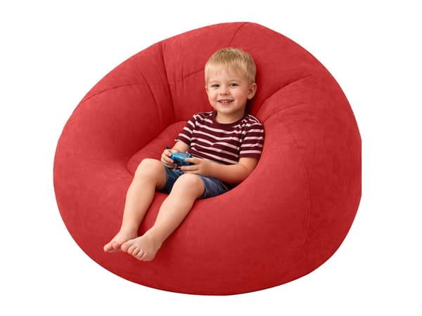Oppblåsbar sittepuff velour