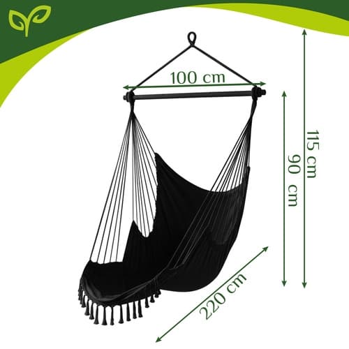 Hängstol / Hammock - Hängande Gunga - Black