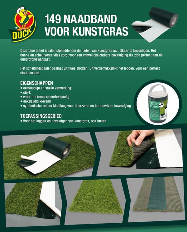 Samlingstape kunstgræs 150 mm x 10 m
