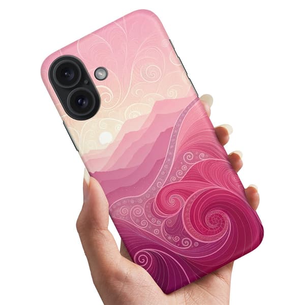 Deksel / Mobildeksel til iPhone 16 - Pink Hills