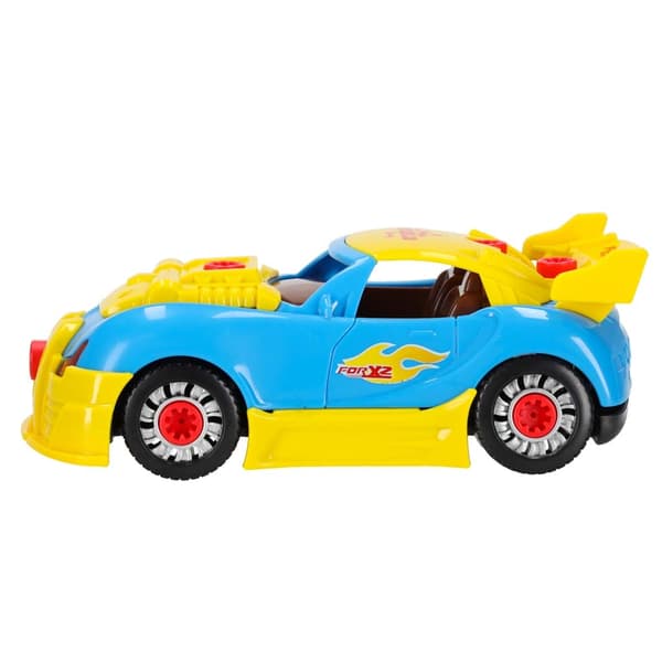 Urheiluauto rakennussarja ruuvimeisselillä