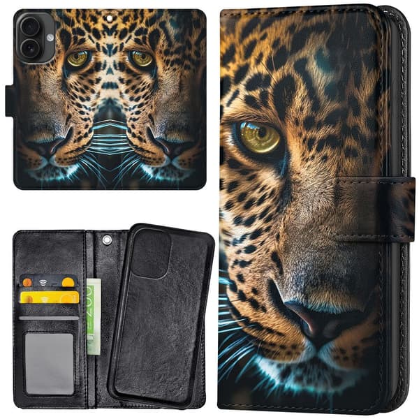 iPhone 16 - Lompakkokotelo/Kuoret Leopard