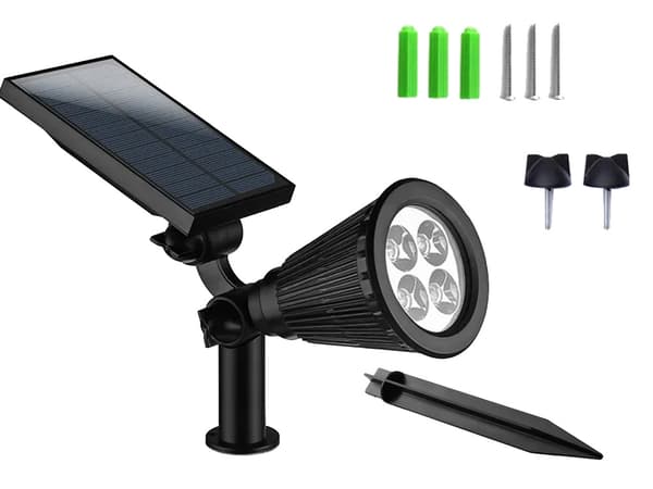 Solcellslampa 4 LED 3 lägen skymningssensor