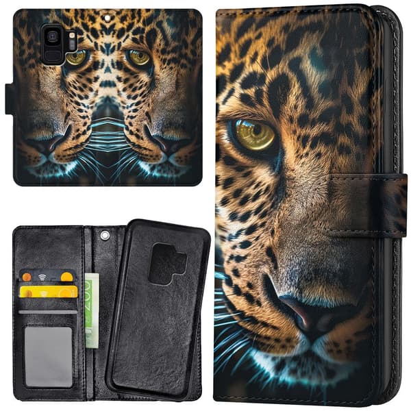Samsung Galaxy S9 - Lommebok Deksel Leopard