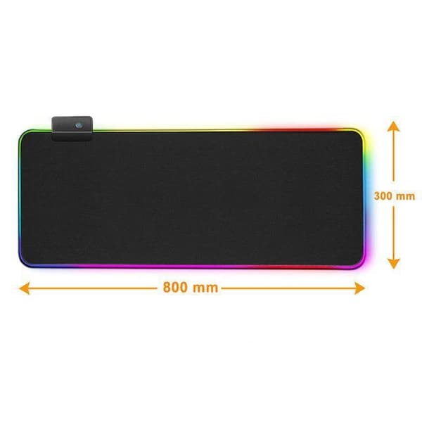 Gaming Musematte med LED-lys - 80x30cm - RGB