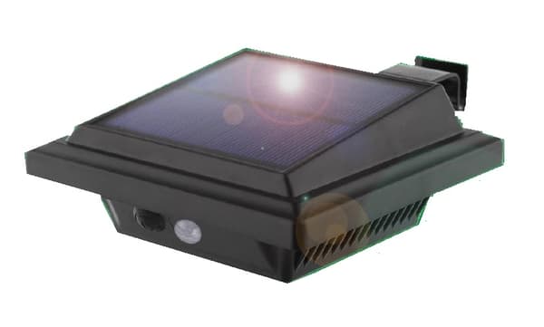 Væglampe flad solcelle LED + bevægelsessensor IP65