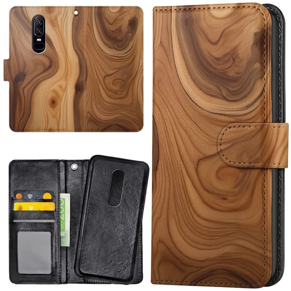 OnePlus 7 - Lommebok Deksel Wood