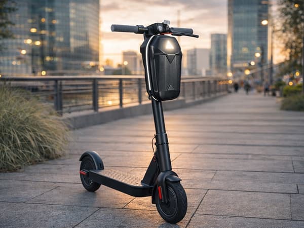 El-scootertaske styr reflekterende