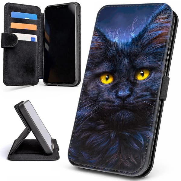 Mobilcover / Etui Cover til iPhone 15 - Sort Kat