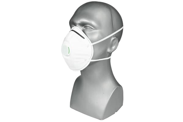 Pustemaske med ventil hvit CE