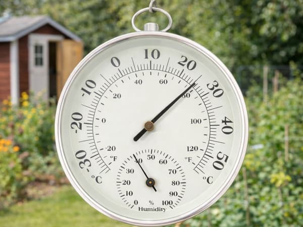 Analogt termometer hygrometer vegg