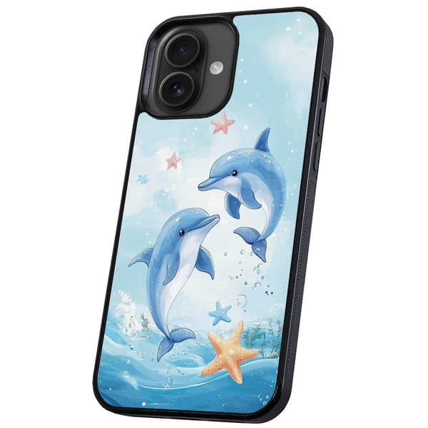 iPhone 16 Plus - Cover/Mobilcover Dolphins