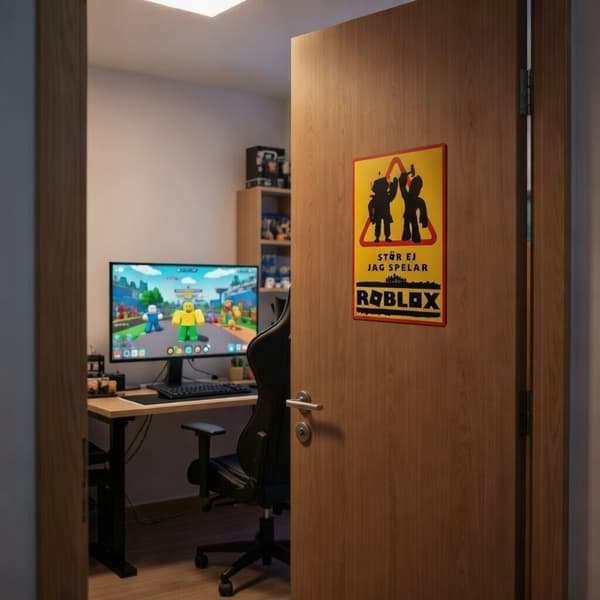 Roblox Stör Ej Skylt / Varningsskylt