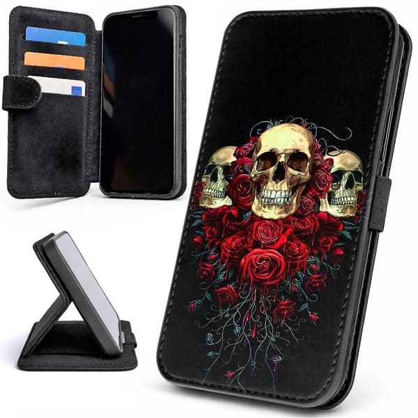 Plånboksfodral / Mobilfodral till iPhone 16e / 17e - Skulls