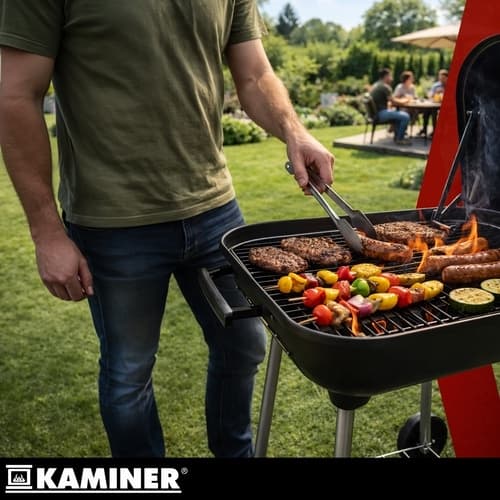 Grill / Kulgrill med tilbehør - 53x77x46cm