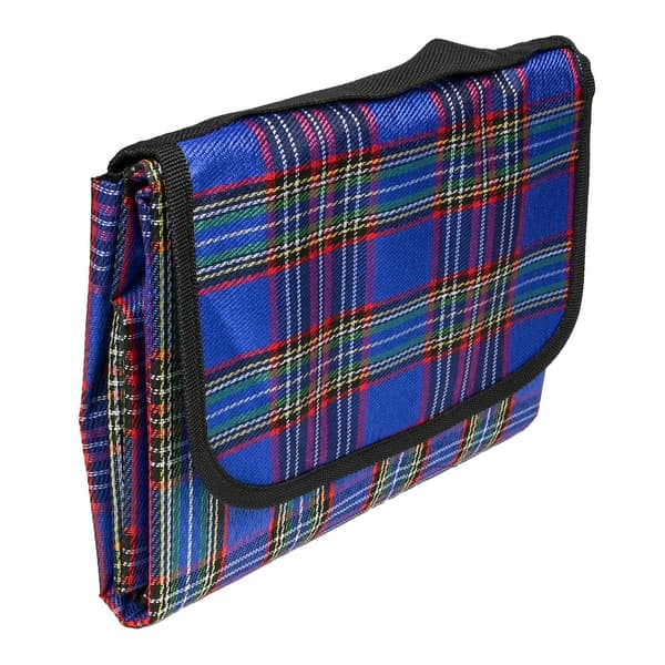 Picknickfilt 150 x 130 cm kompakt blå