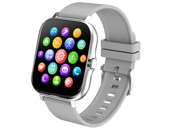 Smartklocka dam herr gummiarmband sport Bluetooth-samtal grå - Grey