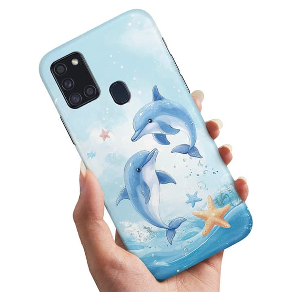 Deksel / Mobildeksel til Samsung Galaxy A21s - Dolphins