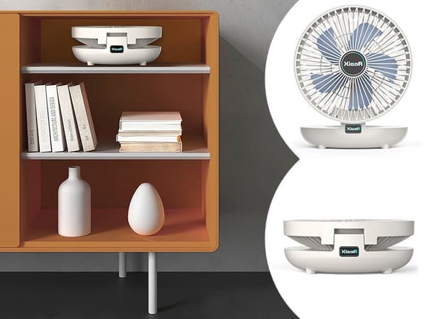 Sammenklappelig bordventilator - Trådløs ventilator med klemme